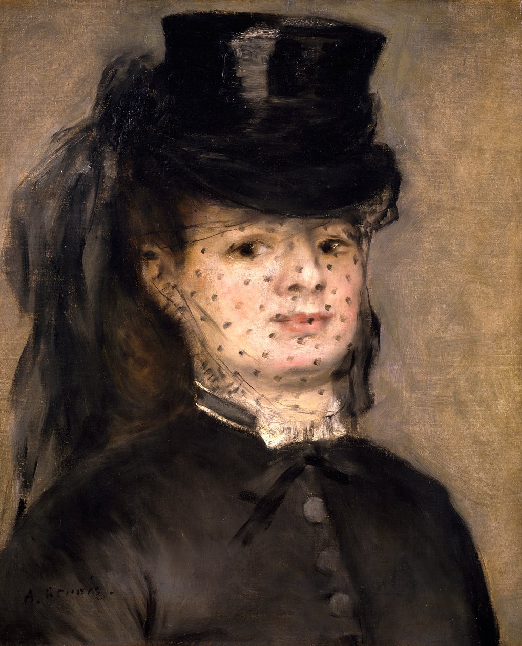 达拉斯夫人的肖像，nee Henriette Oudiette，Paul Darras 船长的妻子（1873 年亚马逊研究） 作者 皮埃尔·奥古斯特·雷诺阿