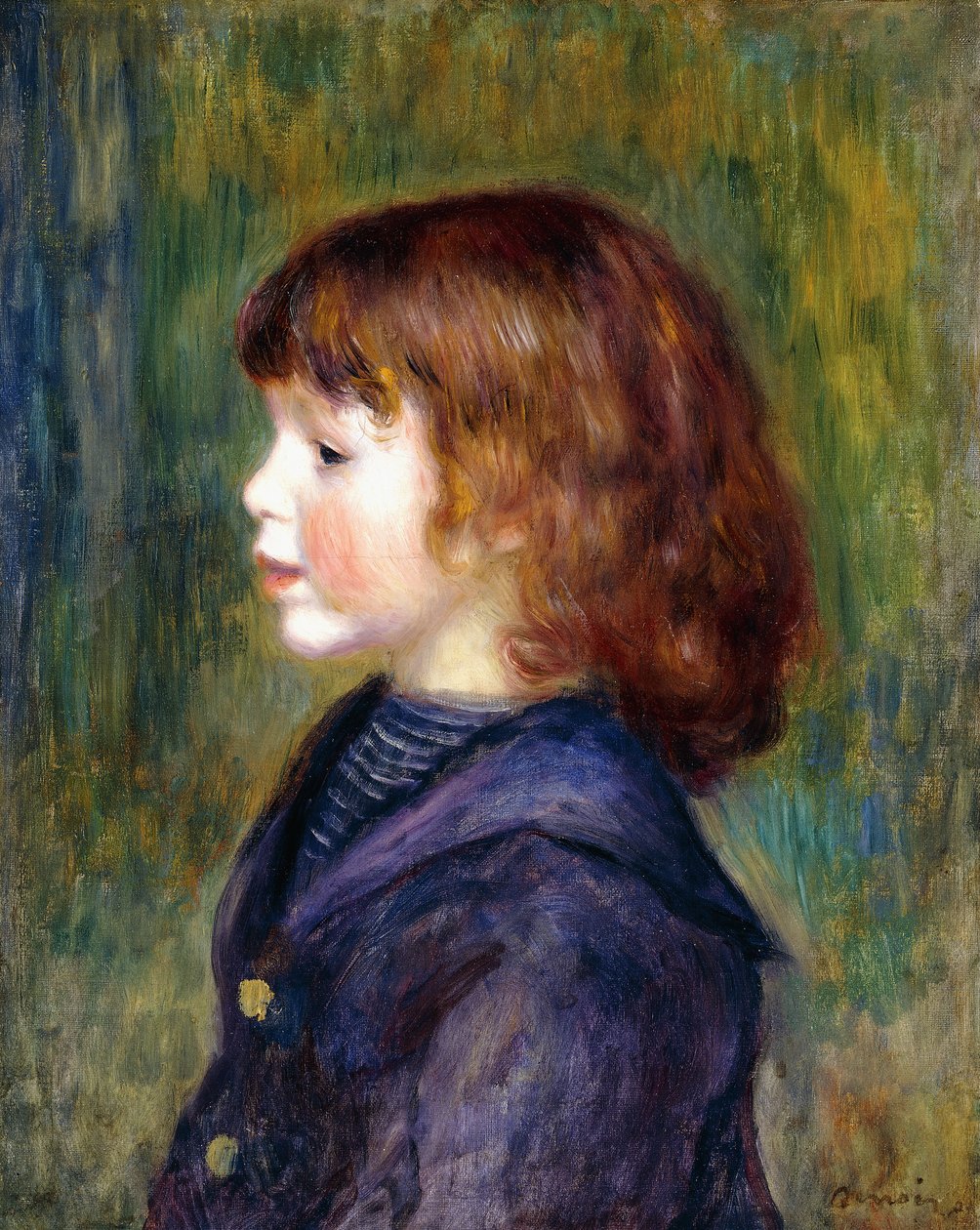 Pierre Renoir的水手服肖像，1890年 作者 皮埃尔·奥古斯特·雷诺阿