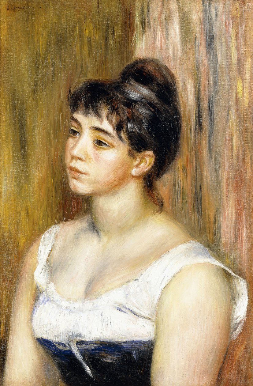 苏珊·瓦拉登（Suzanne Valadon）肖像，约1885年 作者 皮埃尔·奥古斯特·雷诺阿