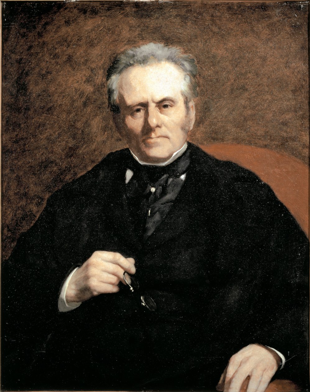 威廉-西斯莱（1799-1871）的画像。画家Alfred Sisley的父亲。皮埃尔-奥古斯特-雷诺阿的画作（Pierre-Auguste 作者 皮埃尔·奥古斯特·雷诺阿