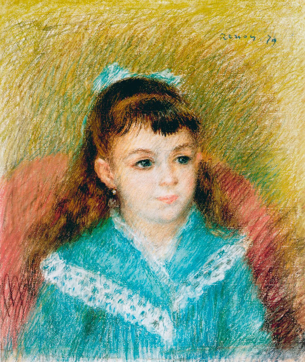 伊丽莎白·玛特（ElisabethMaître）的年轻女子肖像，1879年 作者 皮埃尔·奥古斯特·雷诺阿