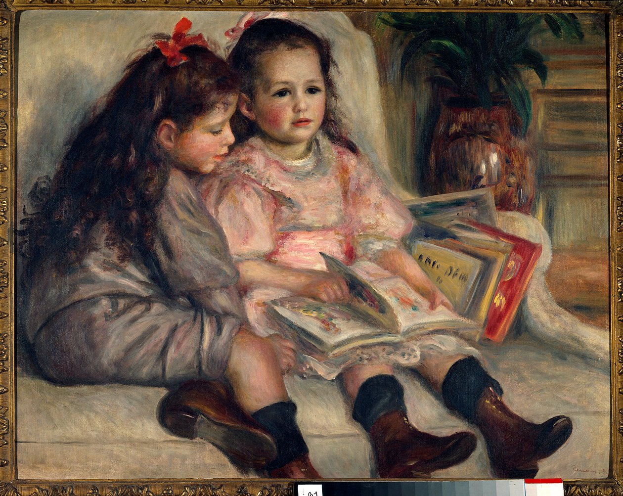 Portraits of children (the children of Martial Caillebotte). 1895 作者 皮埃尔·奥古斯特·雷诺阿
