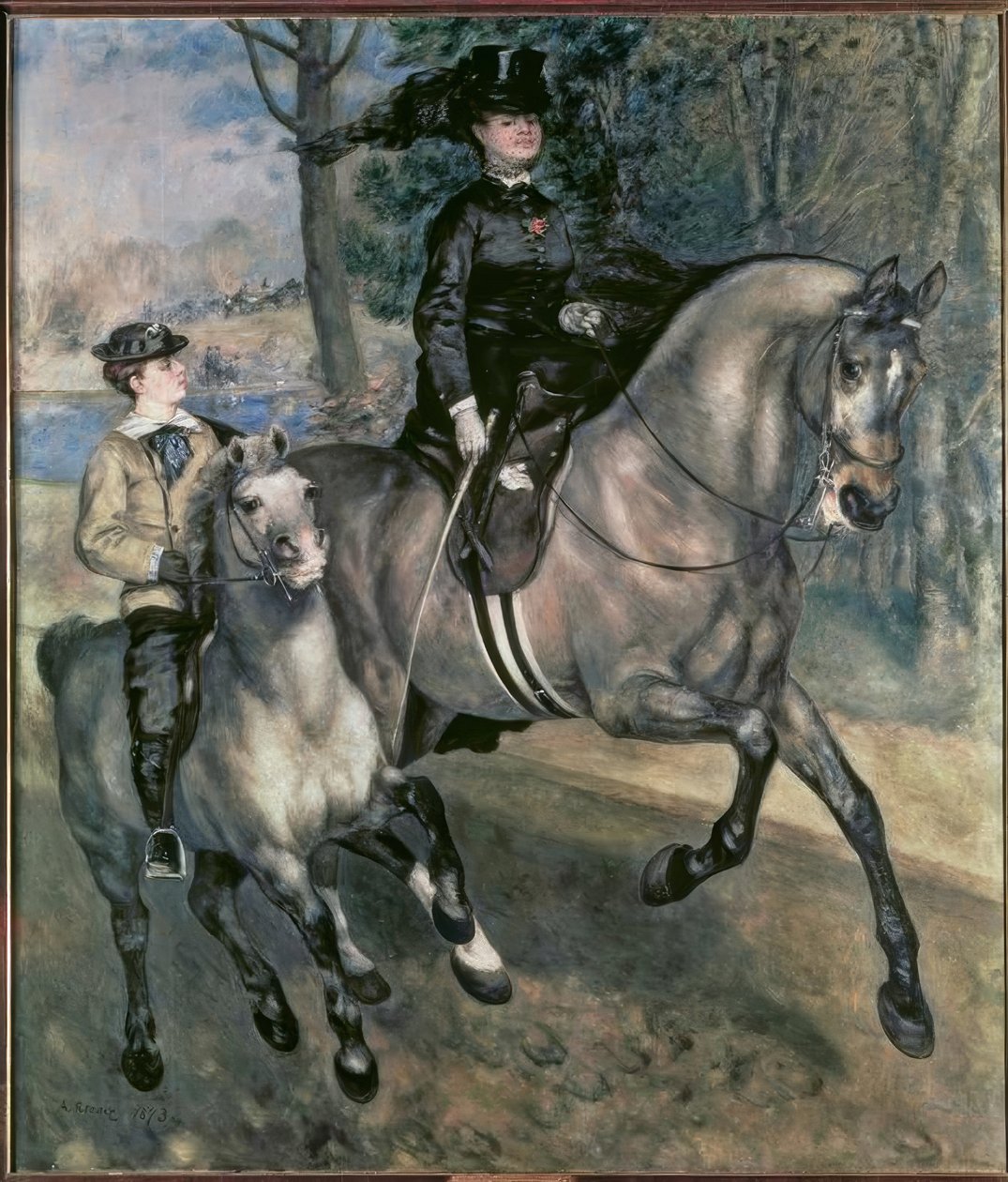Bois de Boulogne的女骑士 作者 皮埃尔·奥古斯特·雷诺阿