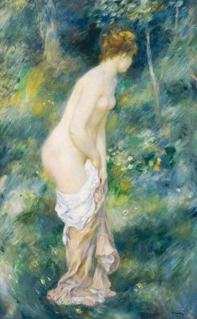 站立的泳客，1887年 作者 皮埃尔·奥古斯特·雷诺阿