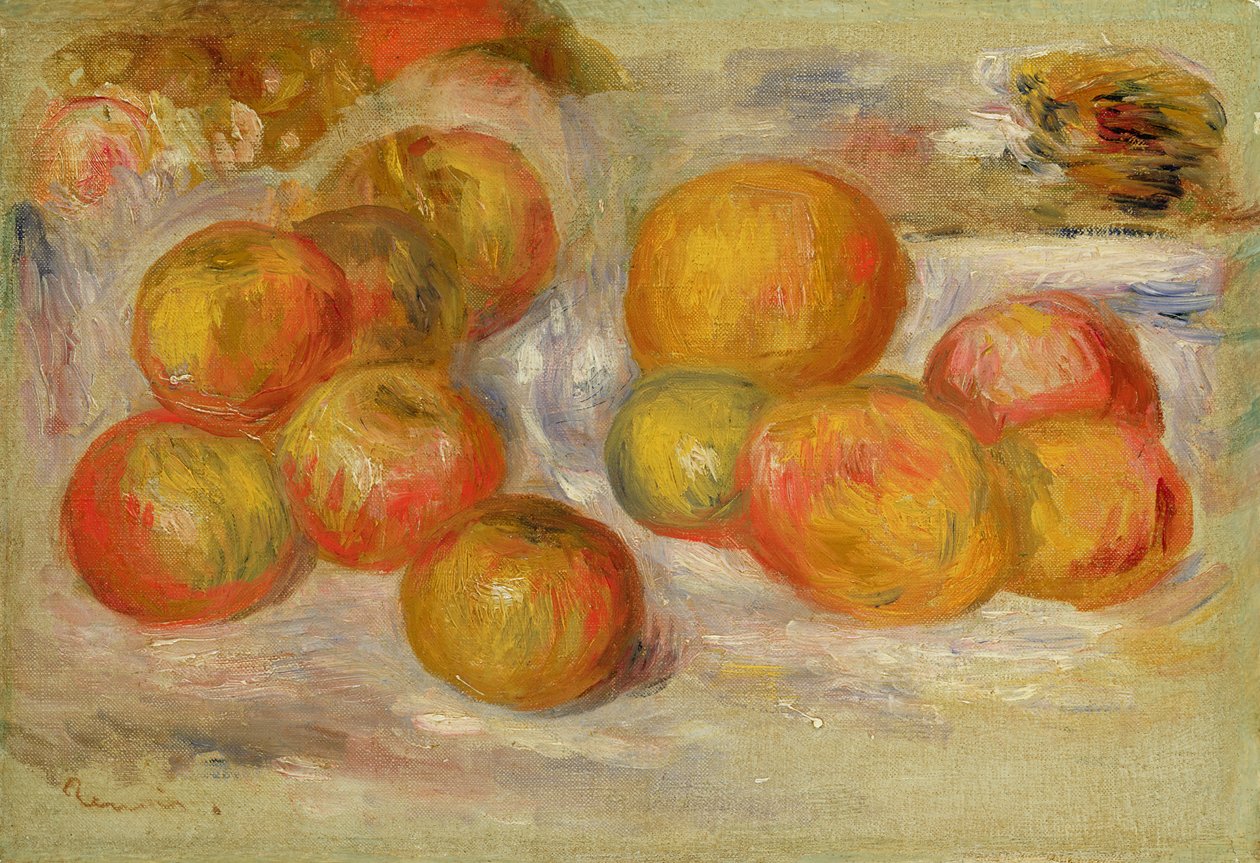静物与苹果，c.1898 作者 皮埃尔·奥古斯特·雷诺阿