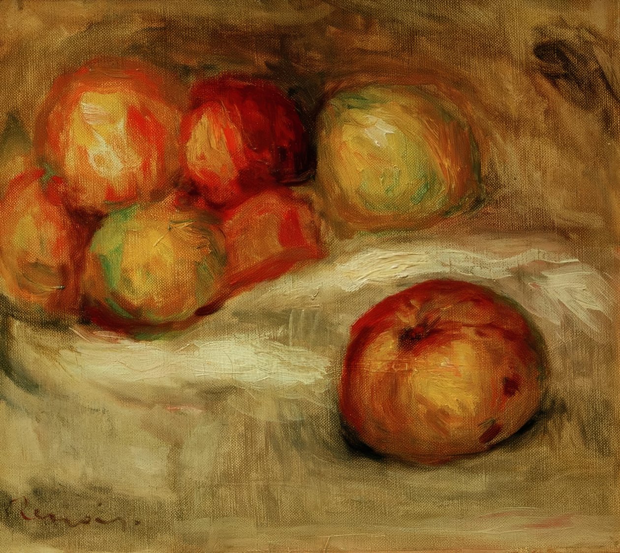 苹果的静物画 作者 皮埃尔·奥古斯特·雷诺阿