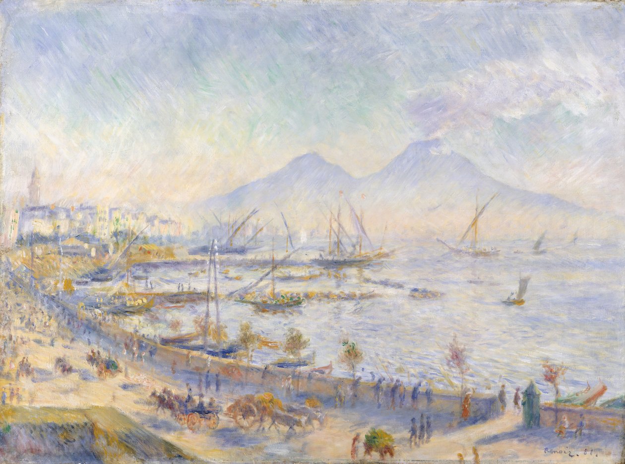 那不勒斯湾，1881年。 作者 皮埃尔·奥古斯特·雷诺阿
