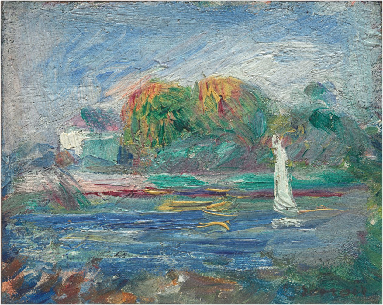 蓝河，约18901900。 作者 皮埃尔·奥古斯特·雷诺阿
