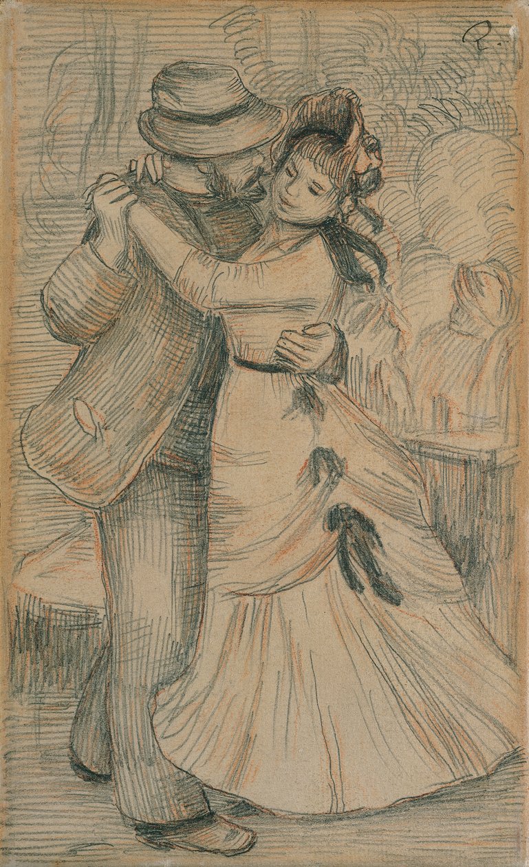 乡村舞蹈，1883年 作者 皮埃尔·奥古斯特·雷诺阿