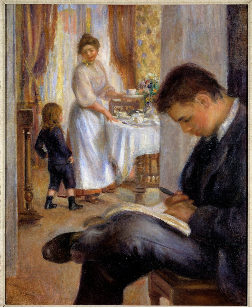 Berneval 的早餐 Pierre Auguste Renoir (1841-1919) 的画作，1898 年私人收藏 作者 皮埃尔·奥古斯特·雷诺阿