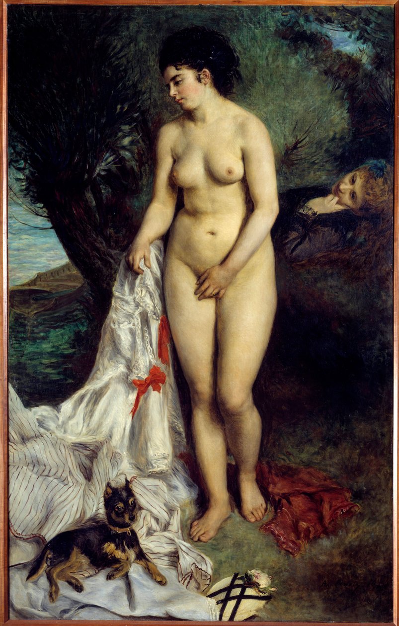 狮鹫沐浴者。 皮埃尔·奥古斯特·雷诺阿 (1841-1919) 的绘画 作者 皮埃尔·奥古斯特·雷诺阿