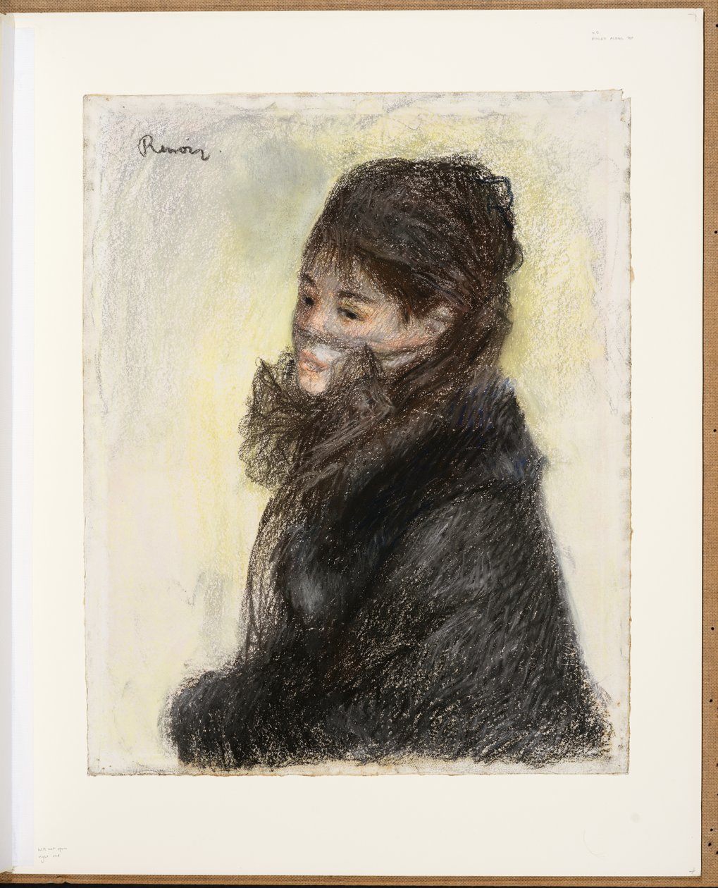 The veiled woman, c.1877-79 (chalk, pastel, paper) 作者 皮埃尔·奥古斯特·雷诺阿