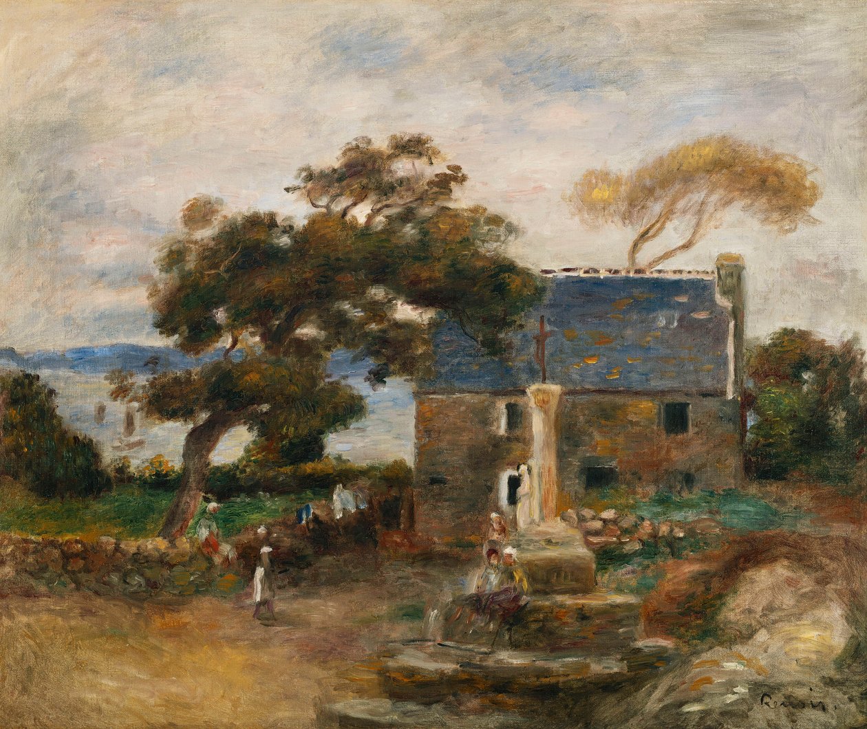 布列塔尼Douardenez附近的Treboul；特雷布尔，普雷德杜阿德内斯，布列塔尼，1895年 作者 皮埃尔·奥古斯特·雷诺阿