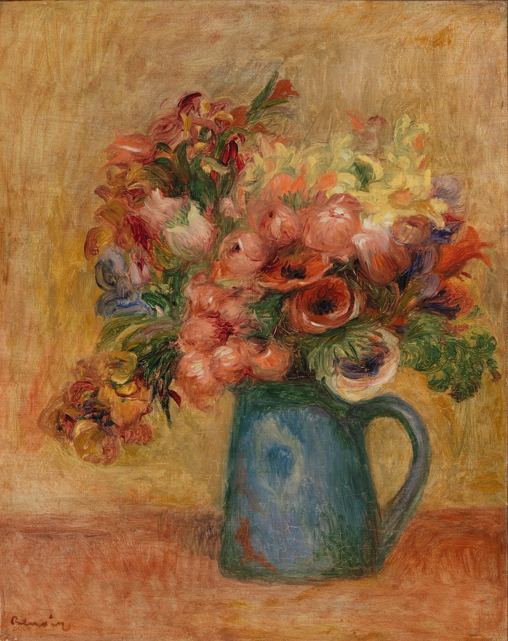 花瓶 (Vase de fleurs ) 作者 皮埃尔·奥古斯特·雷诺阿
