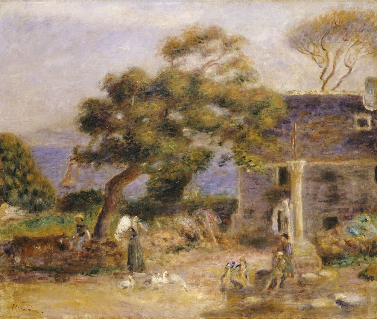 特雷布尔的风景，约1895年 作者 皮埃尔·奥古斯特·雷诺阿
