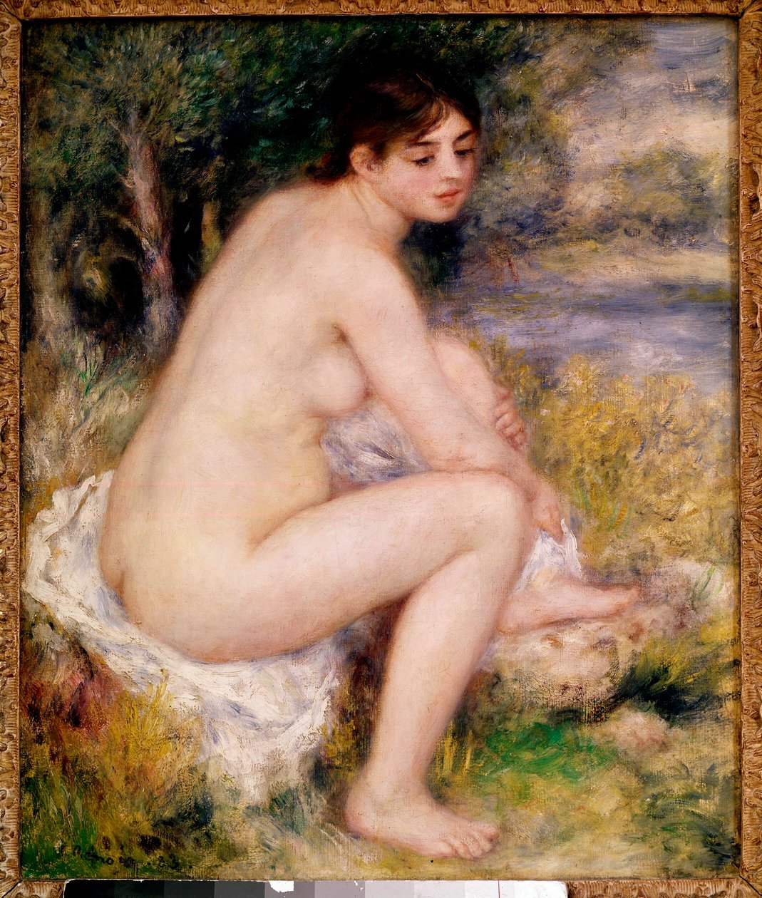 Woman Nude in a Landscape Painting by Pierre Auguste Renoir (1841-1919) 1883 Paris, Musee d