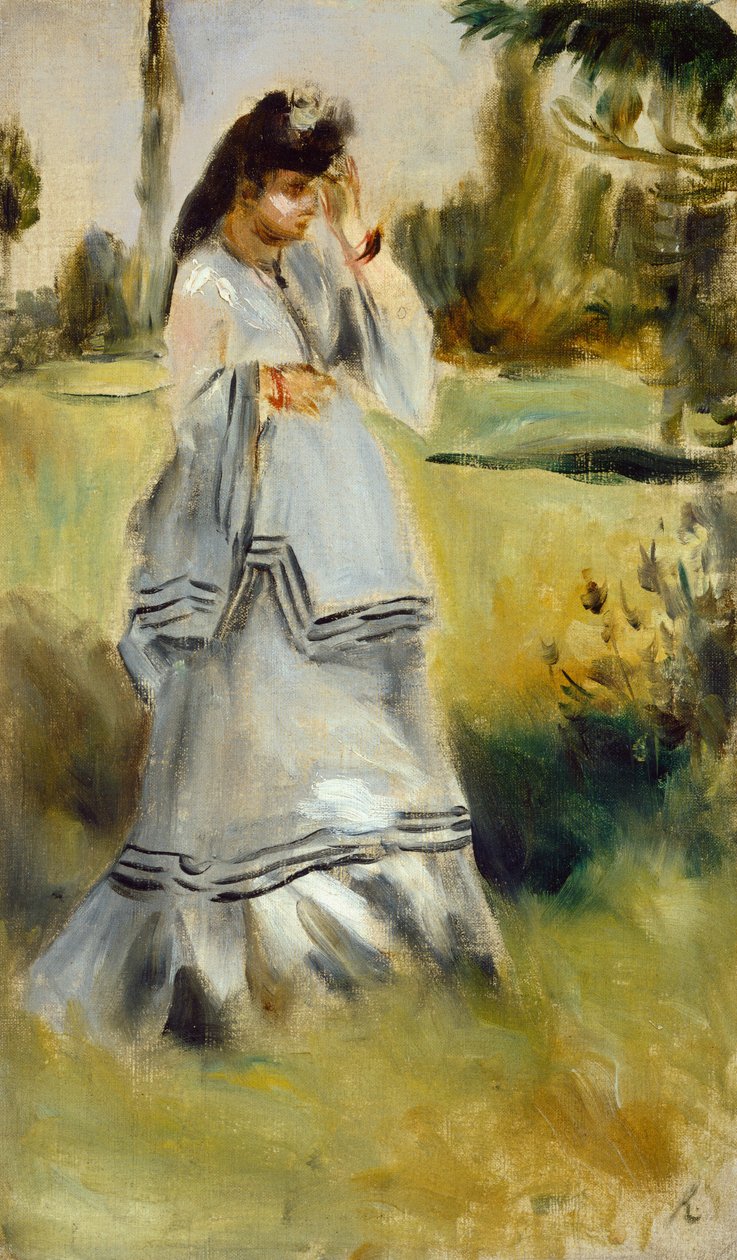 公园里的女人，1866年。 作者 皮埃尔·奥古斯特·雷诺阿