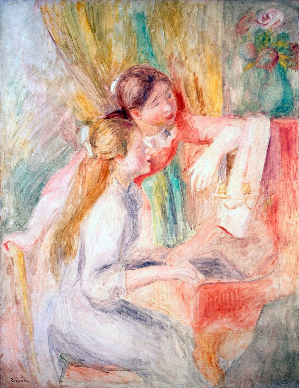 钢琴少女，1892年。 作者 皮埃尔·奥古斯特·雷诺阿