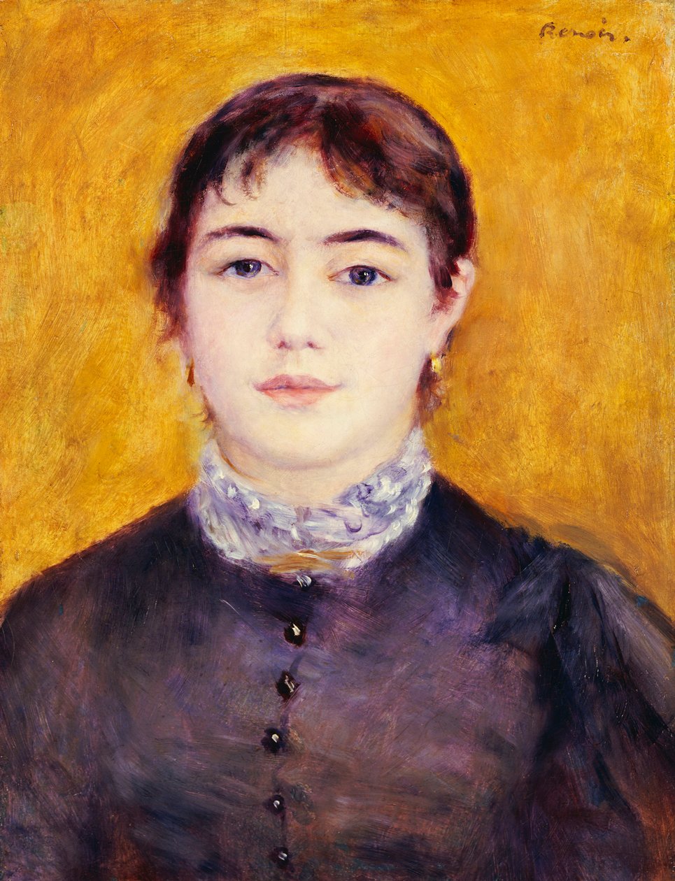 蓝色的年轻女子，1879年 作者 皮埃尔·奥古斯特·雷诺阿