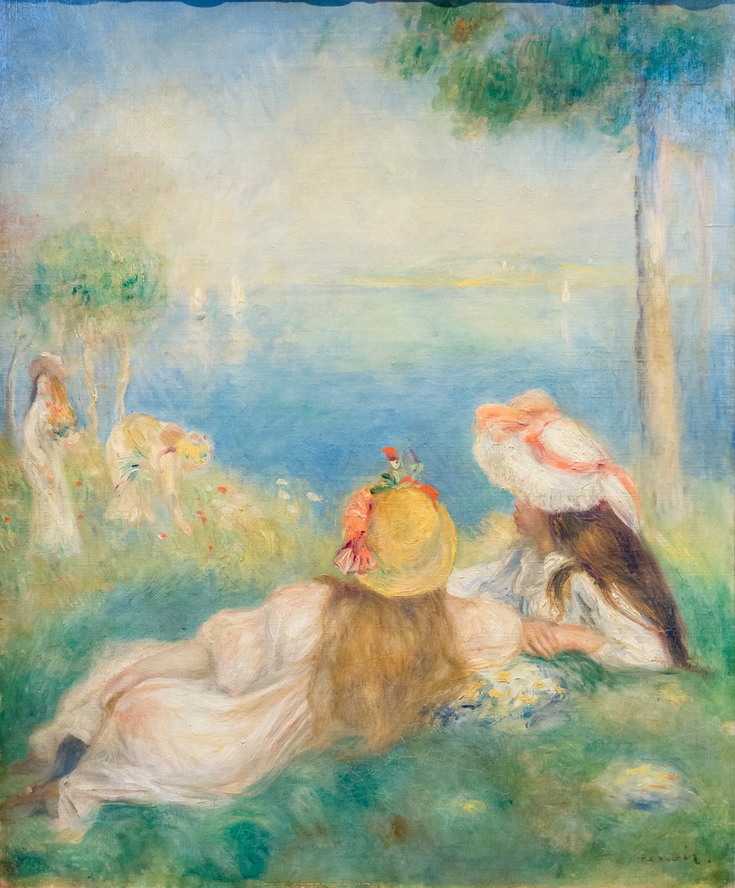 海边的少女，约 1894 年（布面油画） 作者 皮埃尔·奥古斯特·雷诺阿