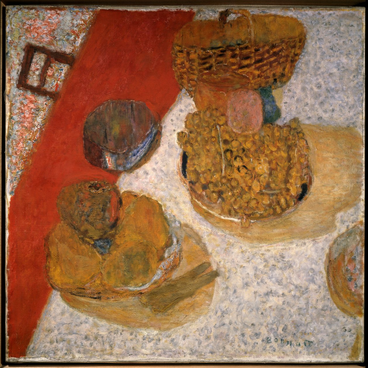 角桌 Pierre Bonnard (1867-1947) 绘画 1935 巴黎，现代艺术博物馆 作者 皮埃尔·邦纳德