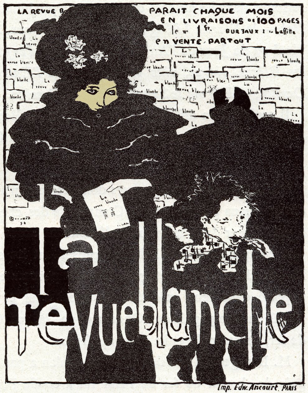 艺术。布兰奇杂志》（The Revue Blanche）。皮埃尔-博纳尔的海报，法国 作者 皮埃尔·邦纳德