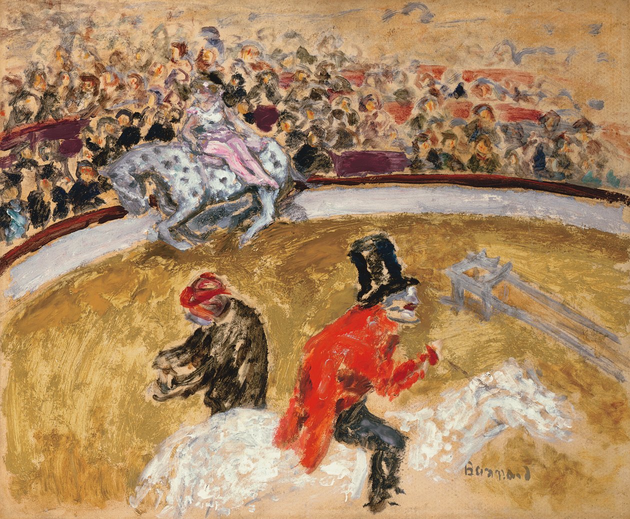 马戏团，约 1897 年（木板油画） 作者 皮埃尔·邦纳德