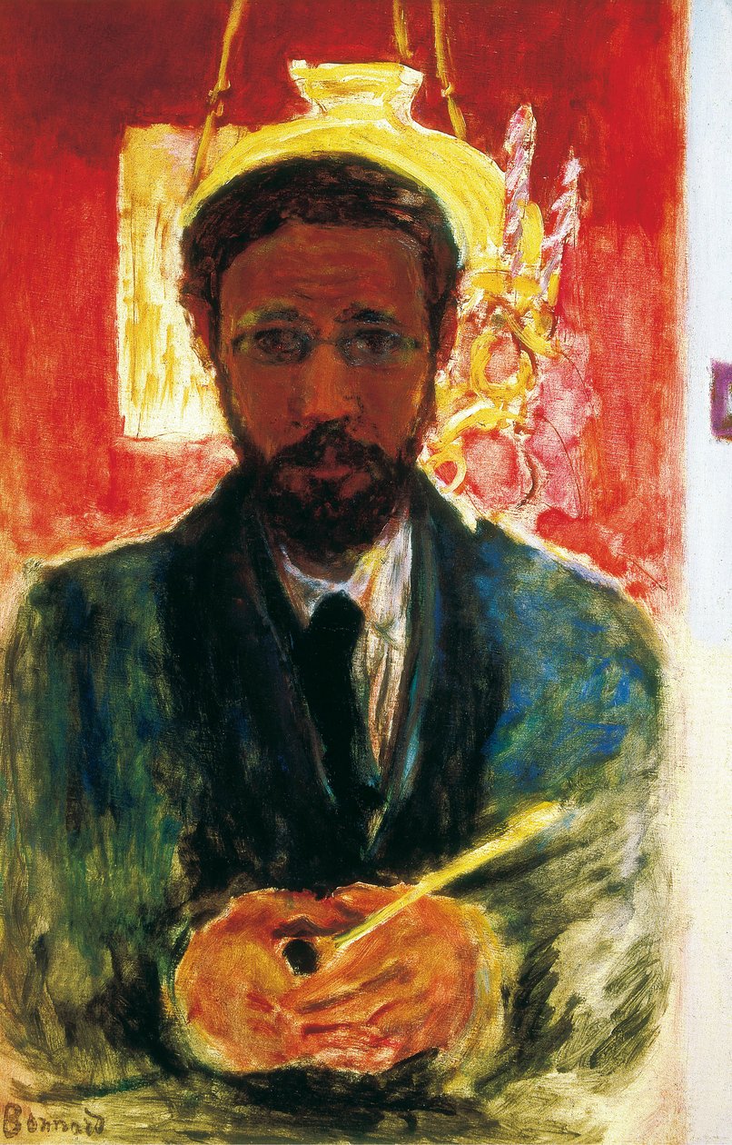 Autoportrait avec pipe. 1908 作者 皮埃尔·邦纳德