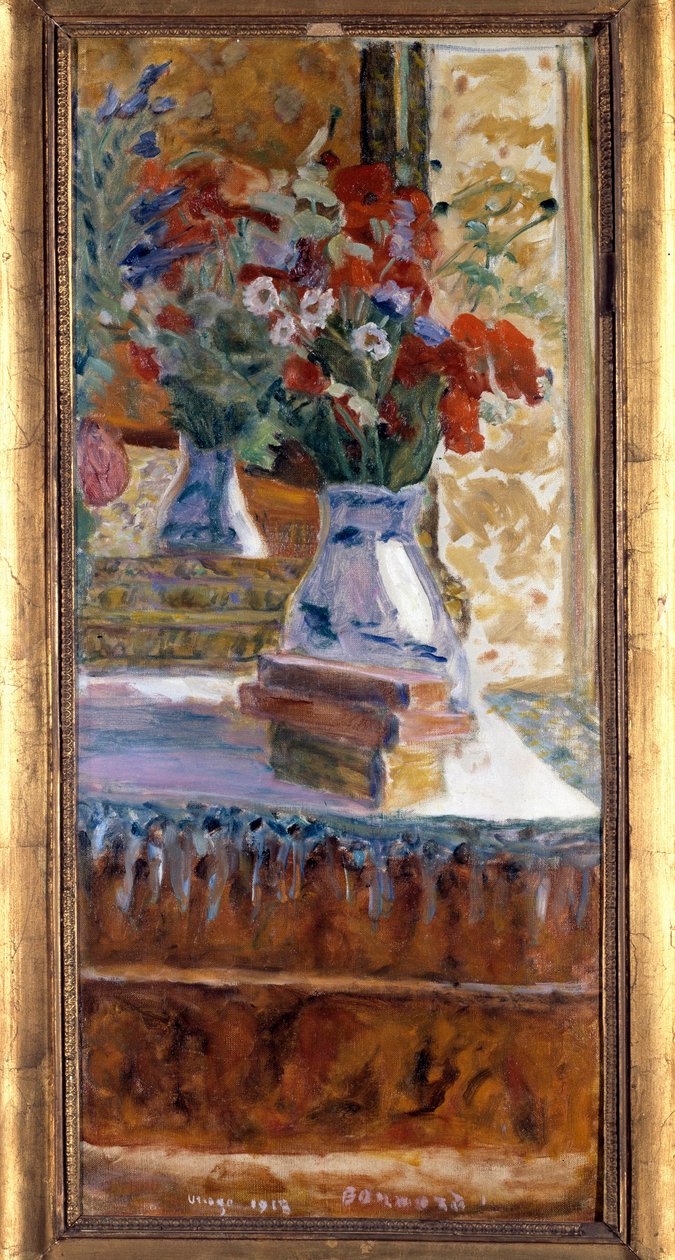 罂粟花束 皮埃尔-博纳尔（1867-1947）的绘画。1918.Dim.0.72 x 0.325 m. 贝桑松，美术博物馆 作者 皮埃尔·邦纳德