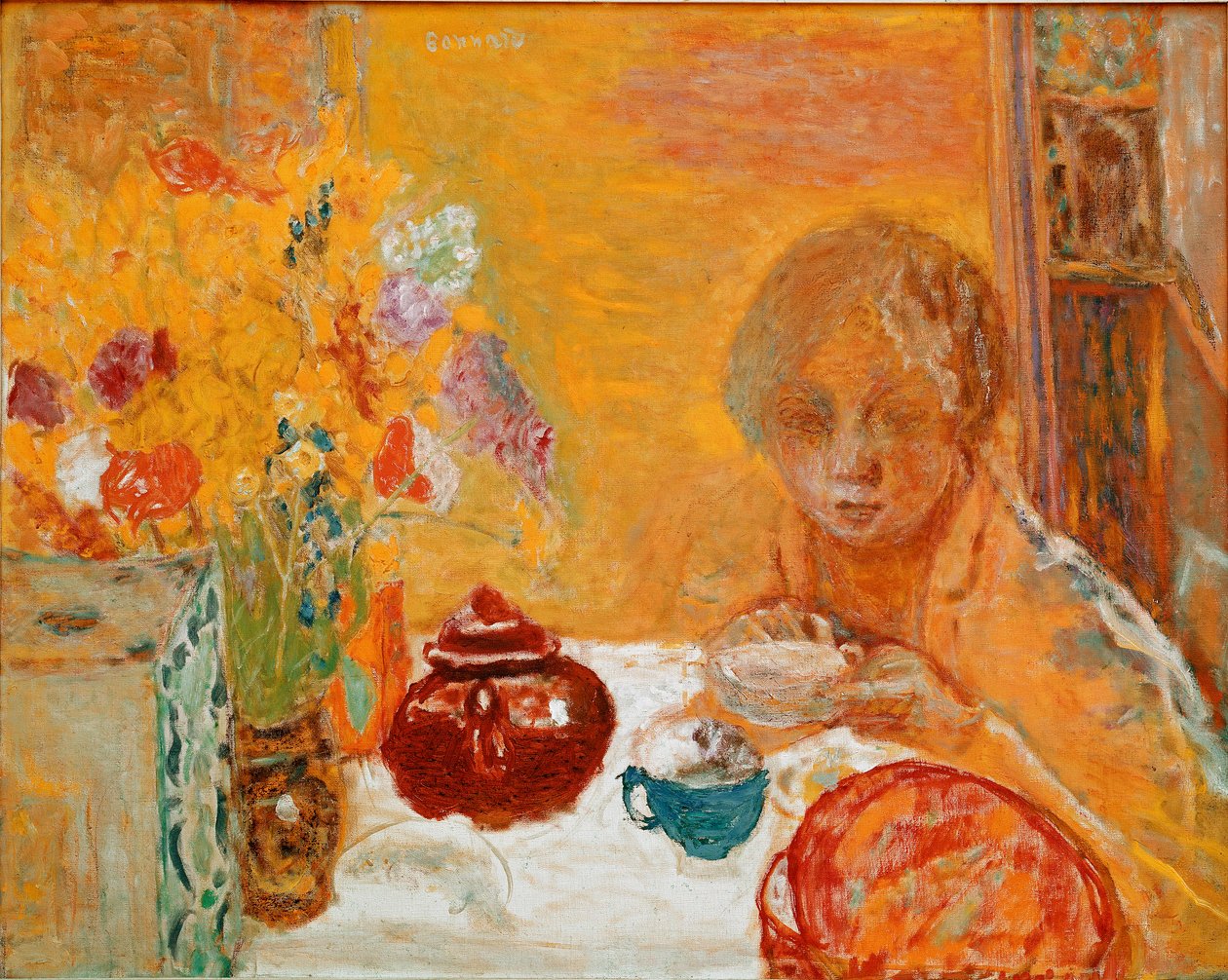 Pierre Bonnard (1867-1947) c.1932 的早餐 作者 皮埃尔·邦纳德
