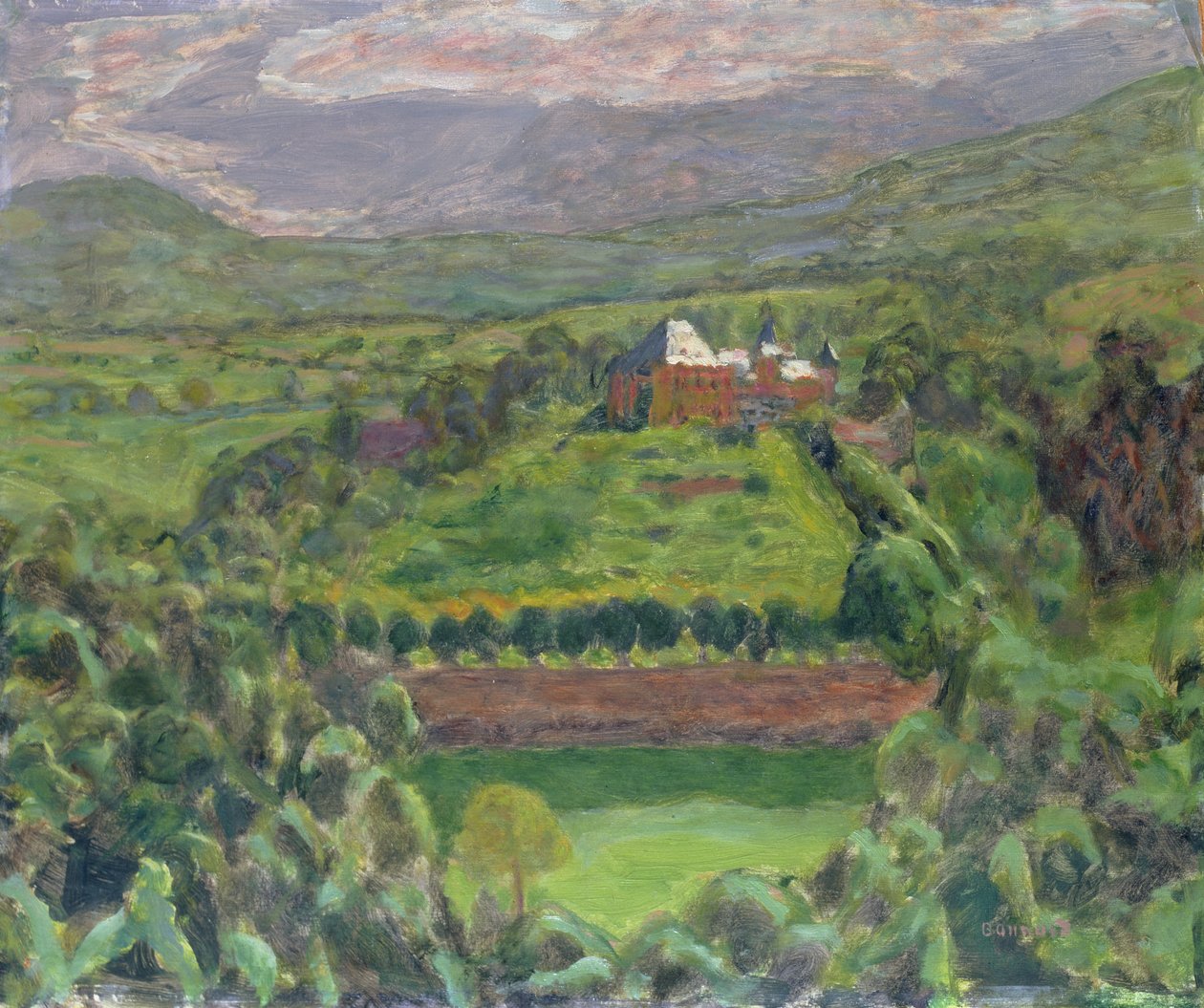 Chateau dUriage，1918年（纸上油） 作者 皮埃尔·邦纳德