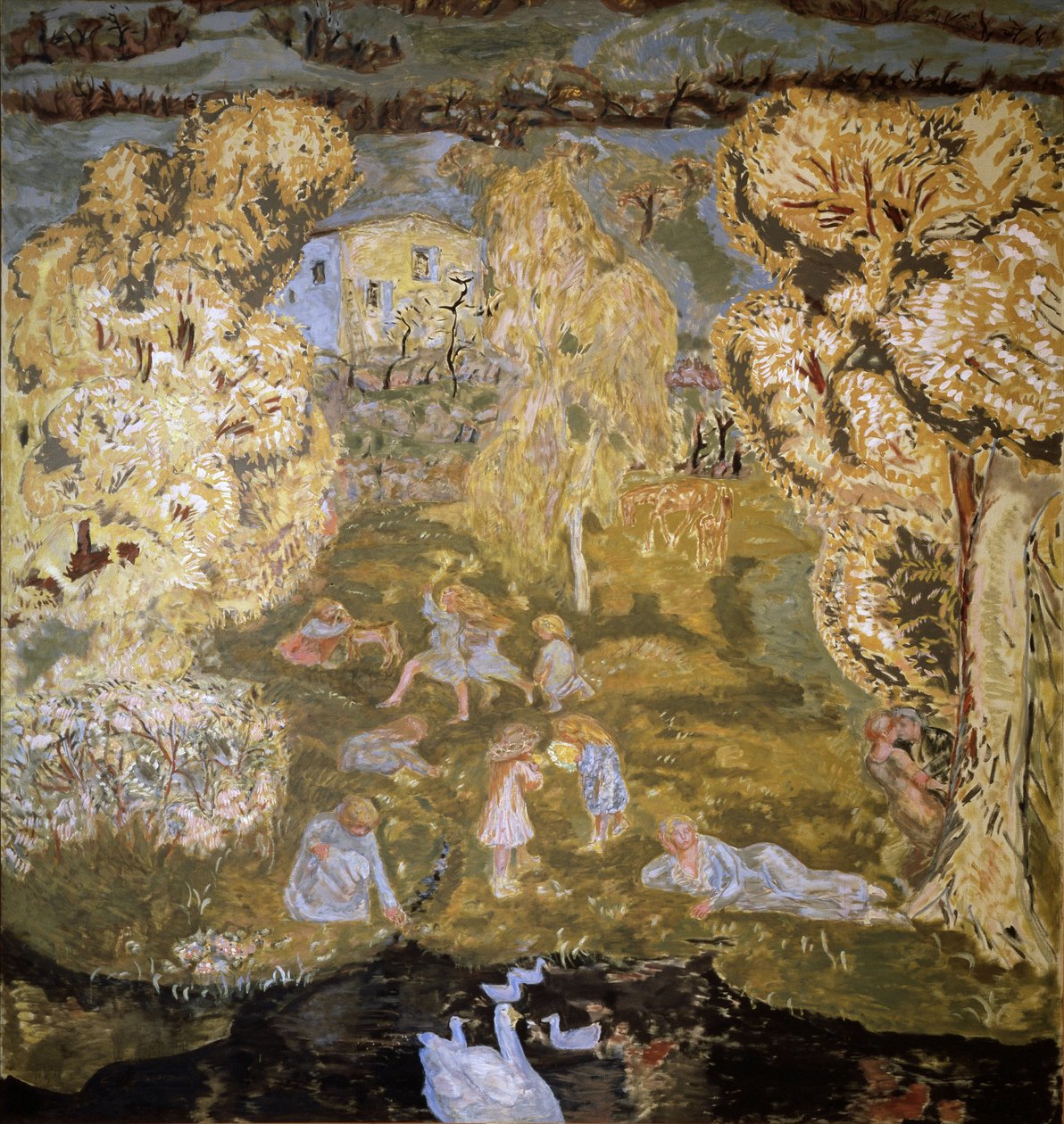 乡村的早春1912年（布面油画） 作者 皮埃尔·邦纳德