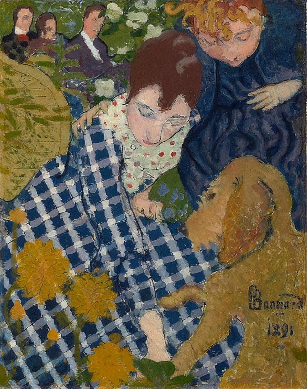 狗的女人。 1891年 作者 皮埃尔·邦纳德