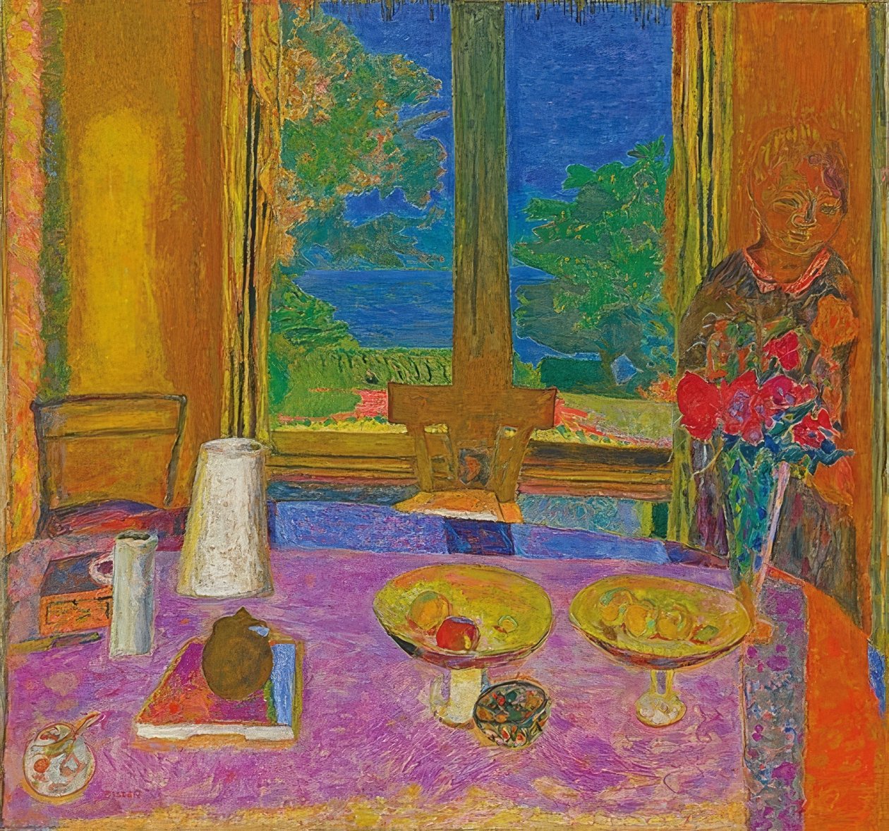 花园的大餐厅（Grande salleàmanger sur le jardin）。 1934-35 作者 皮埃尔·邦纳德
