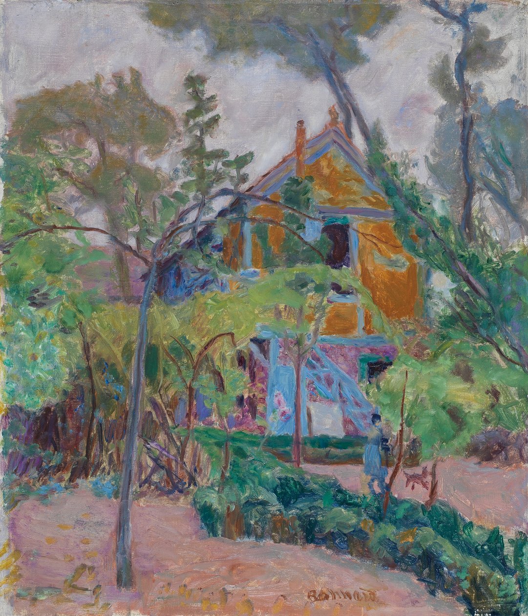 树木之间的房子，1918年 作者 皮埃尔·邦纳德