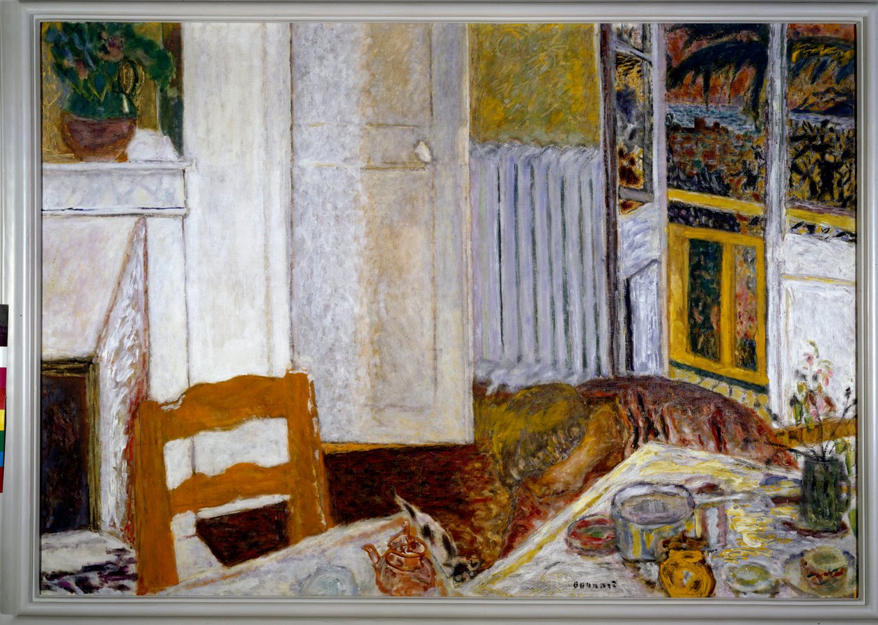 Pierre Bonnard (1867-1947) 的室内白色绘画，1932 年尺寸 0.1x0.15 米格勒诺布尔，美术博物馆 作者 皮埃尔·邦纳德