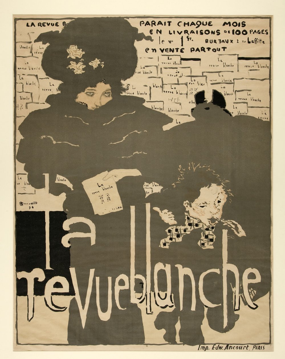 La Revue Blanche，出版。1894年（彩色平版印刷）。 作者 皮埃尔·邦纳德
