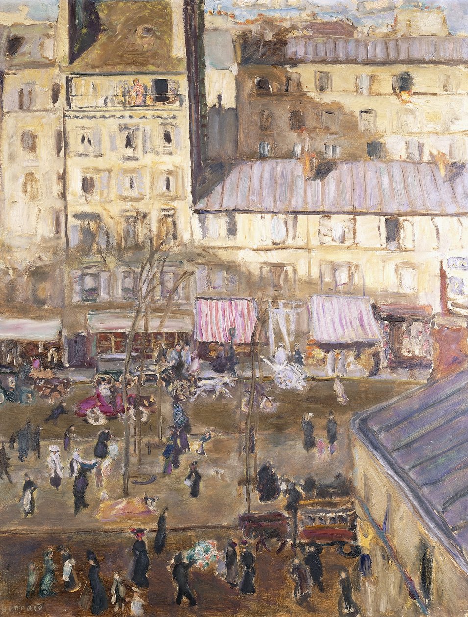 Le Boulevard Exterieur：大道Clichy和rue de Douai街角，约1904年（布面油画） 作者 皮埃尔·邦纳德