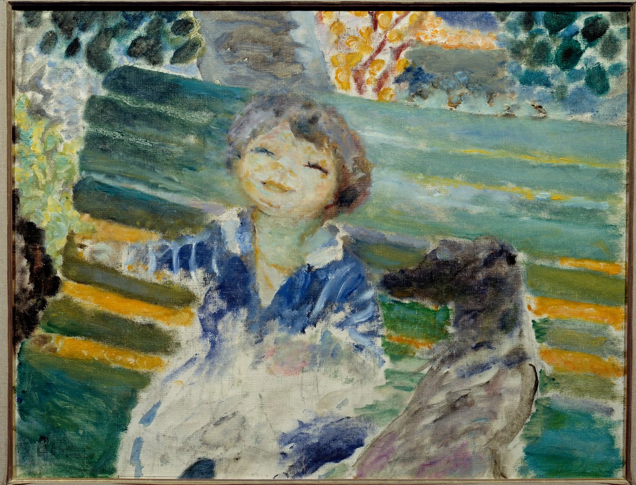 Little Girl with the Dog Painting by Pierre Bonnard (1867-1947) 1930 Private Collection 作者 皮埃尔·邦纳德