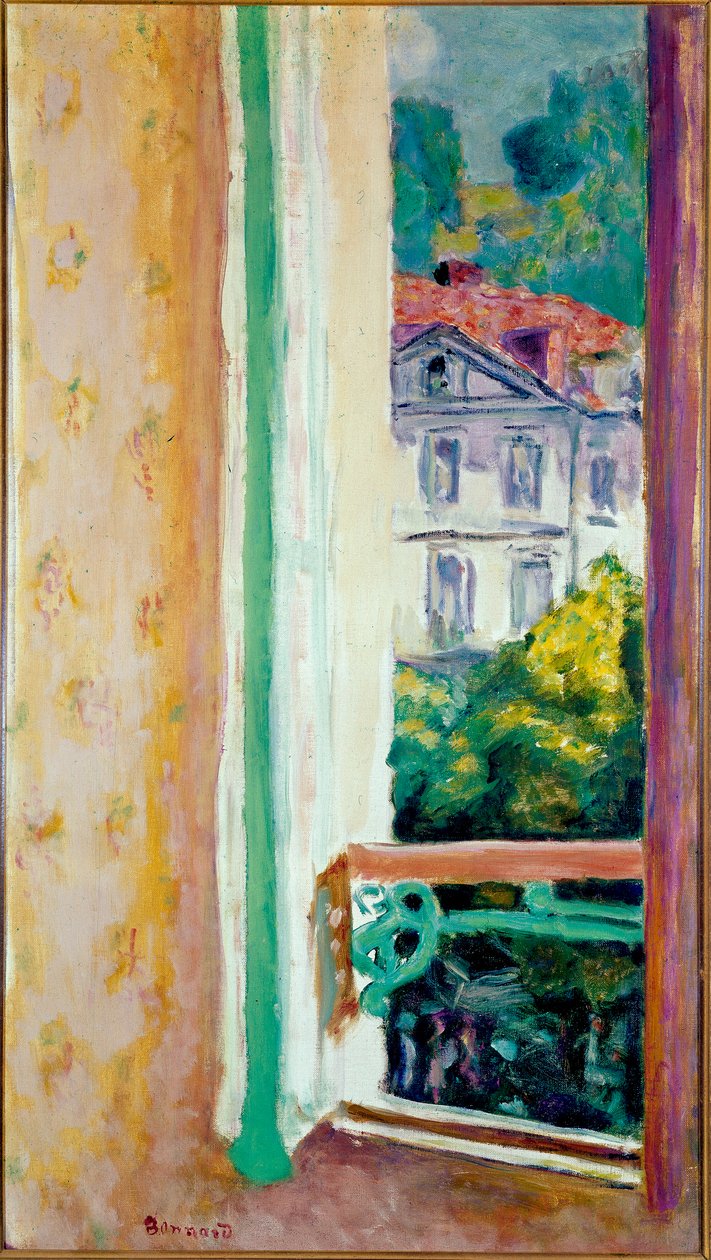 Pierre Bonnard (1867-1947) Milan, Jesi Collection 的 Uriage 绘画中的打开窗口 作者 皮埃尔·邦纳德