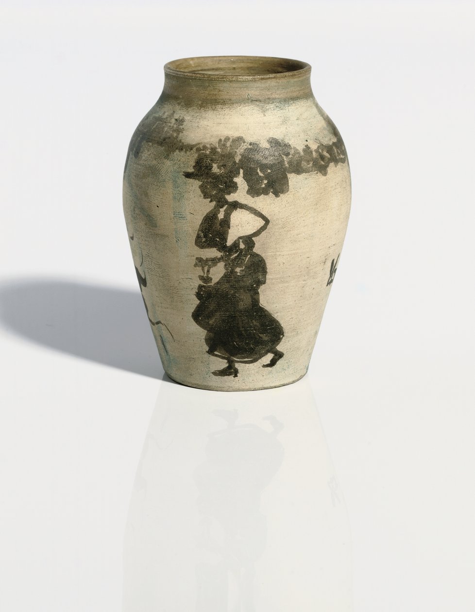 Petit花瓶：scènede rue，约1894年-95年（在未上釉的彩绘瓷栏杆花瓶上使用印度墨水） 作者 皮埃尔·邦纳德