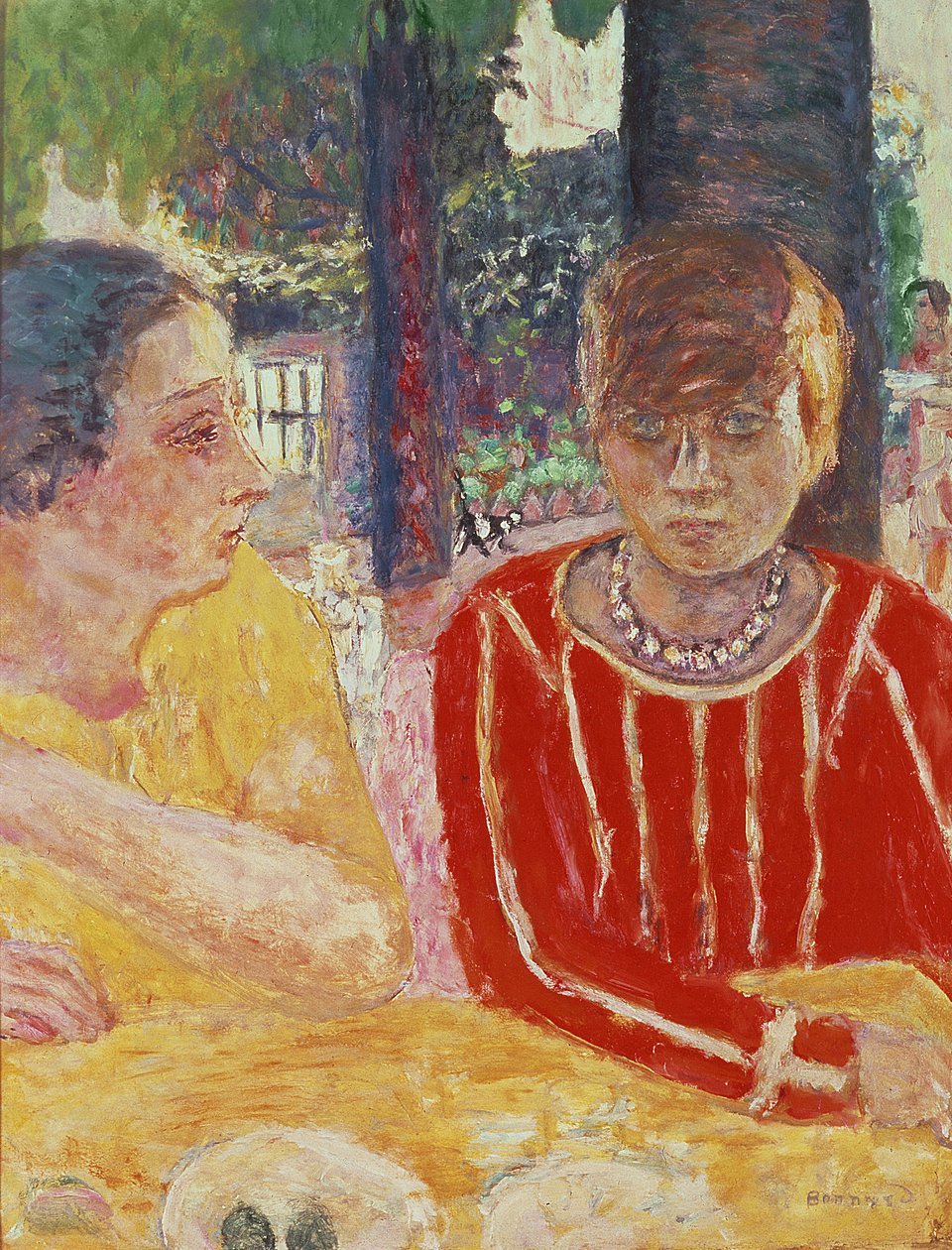 女王Natanson和Martha Bonnard的肖像，1928年 作者 皮埃尔·邦纳德