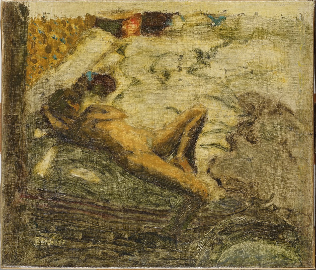 L&39;Indolente的准备草图，约1899年（布面油画） 作者 皮埃尔·邦纳德