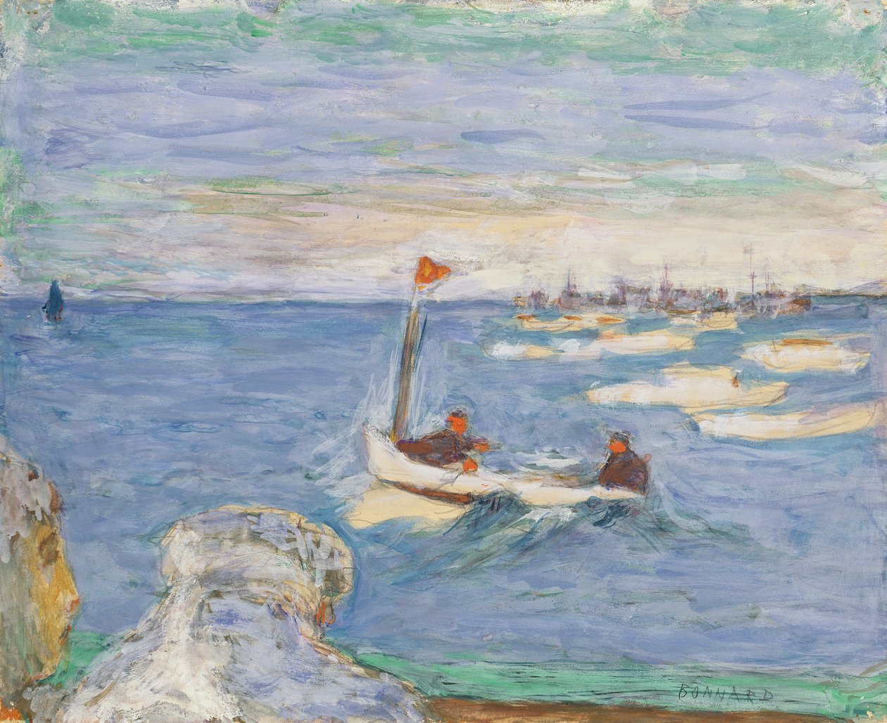 帆船赛，c.1930 作者 皮埃尔·邦纳德