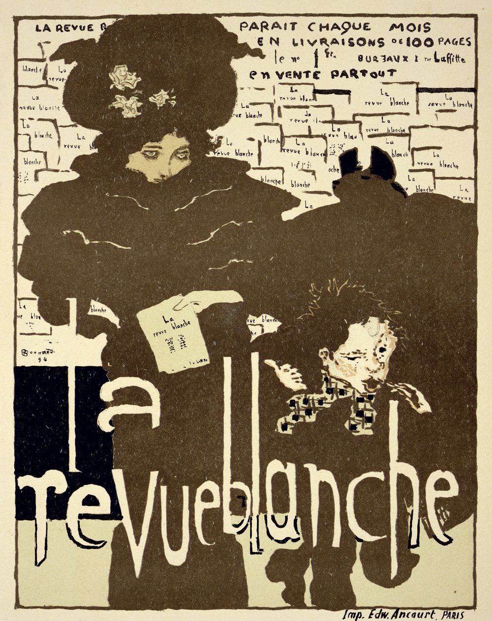 复印的 "La Revue Blanche "广告海报 作者 皮埃尔·邦纳德