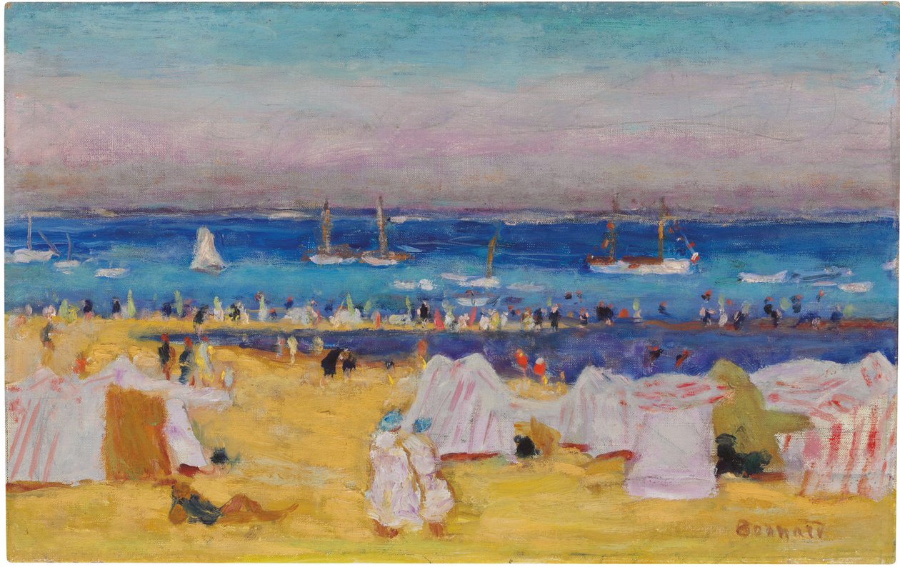 The Beach（Arachon），c.1922（布面油画） 作者 皮埃尔·邦纳德