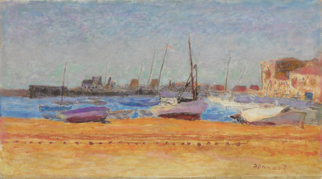 戛纳港；戛纳港（Le Port de Cannes），约1924年（布面油画） 作者 皮埃尔·邦纳德