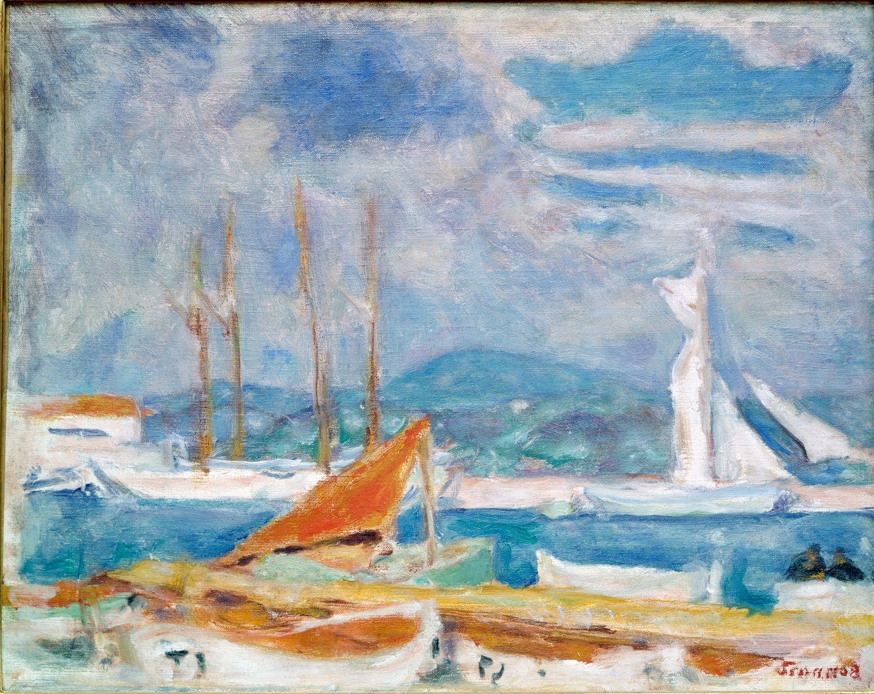 The Port of Saint Tropez Painting by Pierre Bonnard (1867-1947) 1914 Saint-Tropez, Musee de l
