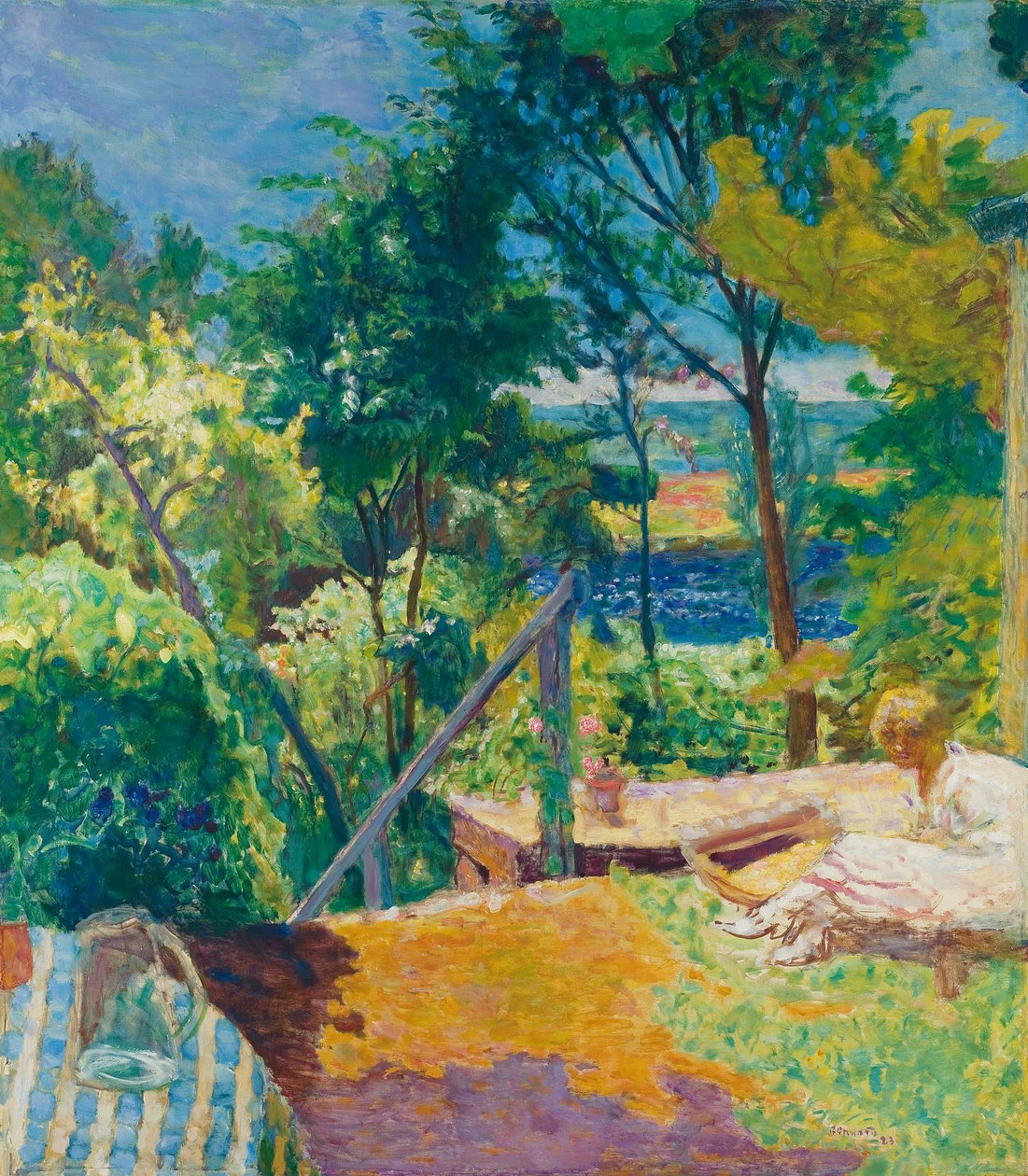 弗农露台（The Terrace at Vernon），1923年 作者 皮埃尔·邦纳德