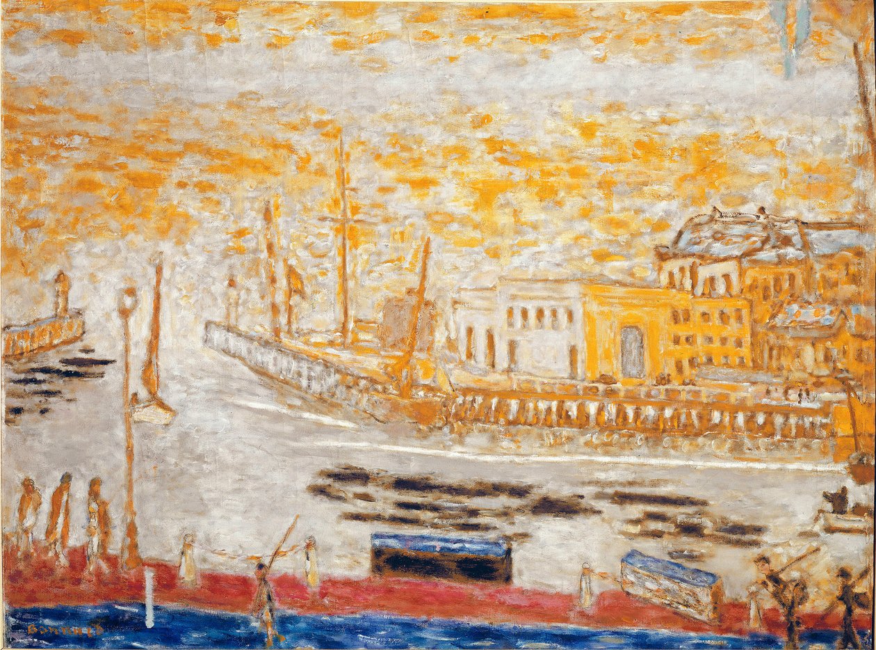 特鲁维尔，港口的出口 Pierre Bonnard (1867-1947) 的绘画 1938-1945 年尺寸 77x103 厘米 巴黎，国家现代艺术博物馆 作者 皮埃尔·邦纳德